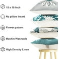 thumbnail image 3 of Decorative Throw Pillow Covers Set of 4 Green Pillow Covers 18x18 inch Farmhouse Throw Pillow Cover Linen Square Pillowcase Cushion Cases, Boho Pillow Covers for Couch Sofa Outdoor Home, 3 of 6