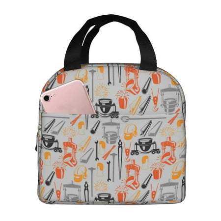 Insulated Lunch Bag for Women Men - Cast steel equipment Leakproof Cooler Lunch Box for Women Men  Lunch Tote Bags for Work School Picnic Travel