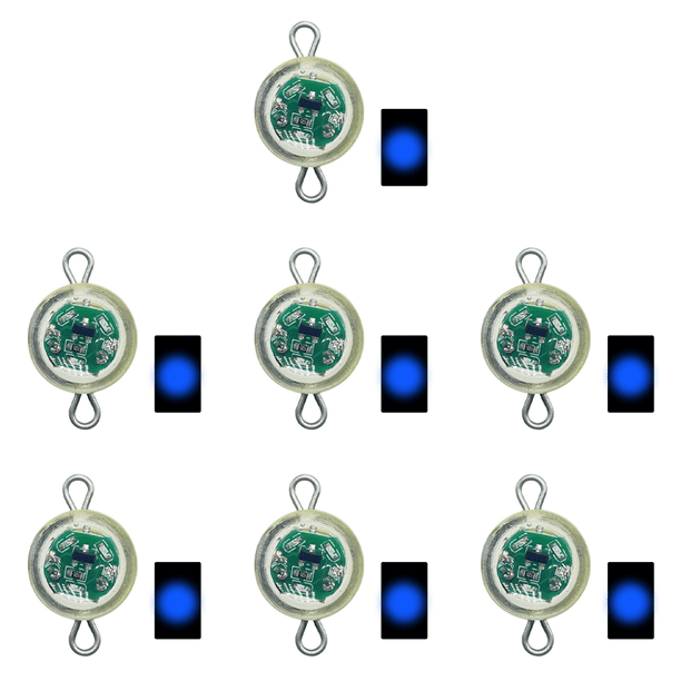 Lámpara LED Que Atrae Peces Mini Calamar Pesca Plástico para Artes () Azul