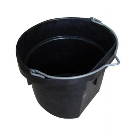 Master Rancher MR18QR/FSB-BLK Flat Bucket, Rubber, 18-Qts. - Quantity 1