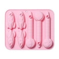thumbnail image 2 of sunsanly Crayon Mold 7-Cavity BPA Free Cake Decoration Space Rocket Chocolate Candy Cake Silicone Mould Kitchen Supplies, 2 of 8