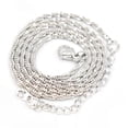 thumbnail image 1 of Cadena de cuerda torcida de plata Exquisito collar de cuerda de plata chapado en plata clásico de 17,7 pulgadas, 1 of 12