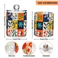 thumbnail image 5 of Yayeee 2 Pack Qtip Holder Bathroom Cotton Swab Canister with Lid Clear Dispenser Set, Floral Patterns, 5 of 6
