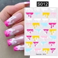 thumbnail image 3 of Calcomanías para decoración de uñas, 8 hojas de calcomanías coloridas para uñas, suministros para uñas, varios estilos, 9,8 x 6,8 cm, 3 of 5