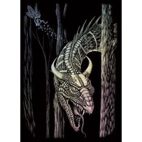 ROYAL LANGNICKEL ART Forest Dragon Holographic Foil Engraving Kit