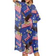 thumbnail image 4 of HELLHERO High Quality Fabrics Bathing Suit Cover Up for Resort Loose Free Size Long Kimono Swimsuit Cover Up National Seal, 4 of 5