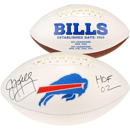 - Jim Kelly Buffalo Bills Autographed White Panel Football with HOF 02 Inscription - Fanatics Authentic Certified