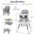 thumbnail image 3 of Babyjoy Chaise Haute pour Bébé 16-en-1 avec Centre d'Activités Siège Rehausseur Table de Blocs de Construction Gris, 3 of 10