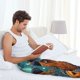 thumbnail image 5 of Balery Cartoon Pumpkin Skull Pantalones de pijama para hombre, pijama ultraligero, pantalón de descanso-Medium, 5 of 6
