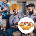 thumbnail image 3 of KAKOWELY Sombrero de tela con forma de pizza divertido para fiestas, tocado, accesorio para disfraz, accesorio fotográfico para festivales festivos., 3 of 5