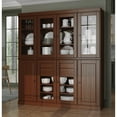 thumbnail image 2 of 100% Solid Wood Kitchen Pantry Storage Cabinet with Solid, Clear Glass Doors, Adjustable Shelves and 2-Drawers, Mocha Wooden Storage Cabinet, 2 of 8