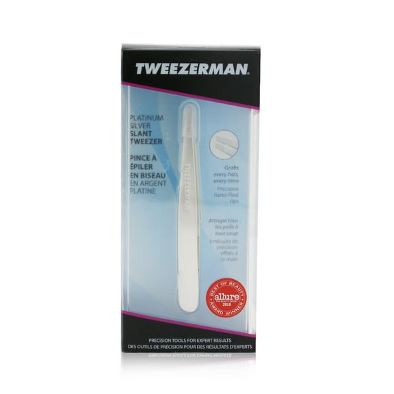 Platinum Silver Slant Tweezer