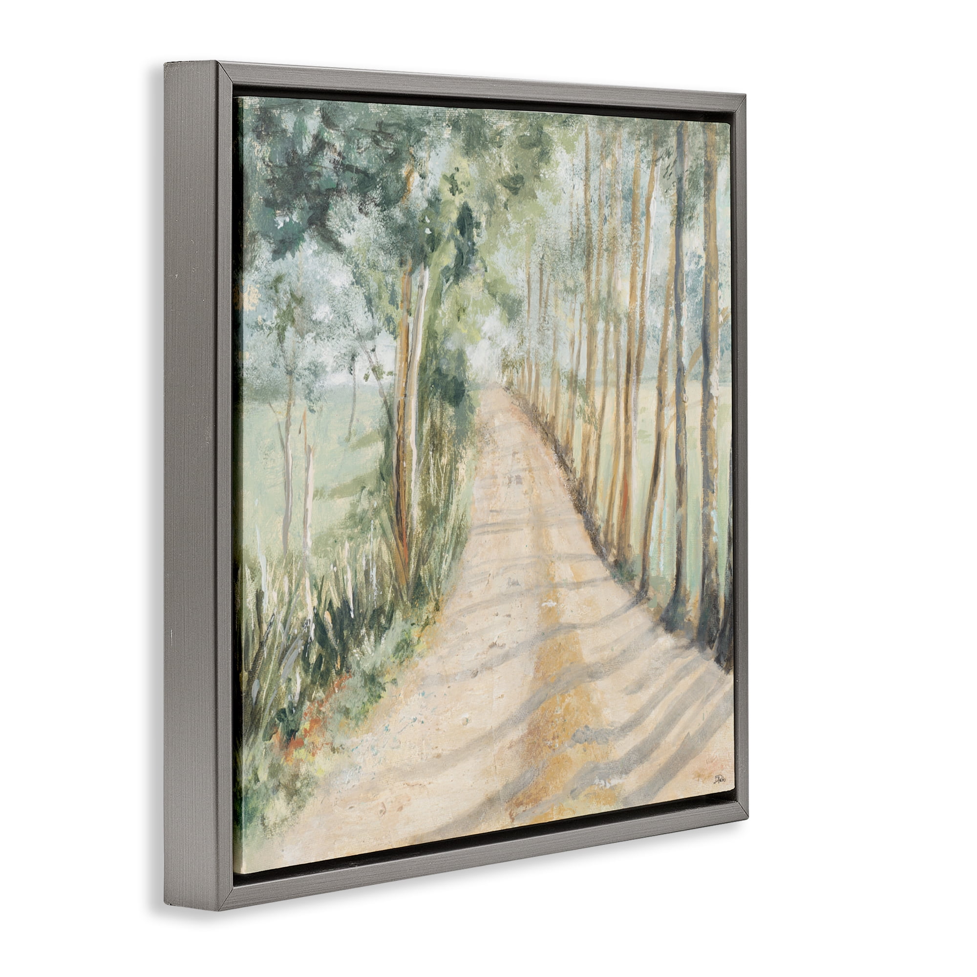 Stupell Industries Camino A Casa Pathway Gray Framed Floater Canvas Wall Art, design by Patricia Pinto