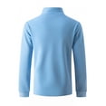 thumbnail image 4 of Blusa y camisa de manga larga con cuello alto para hombre, color liso, con cremallera, deportiva, de manga larga y cuello alto., 4 of 8
