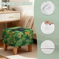 thumbnail image 6 of TSOVTHRID Black Cat Shamrock Print Stretch Ottoman Cover Square Ottoman Slipcovers for Foot Stool & Folding Storage Furniture Cover with Elastic Bottom for Home St. Patrick's Day Decor, 6 of 7