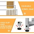 thumbnail image 4 of Tall Standing Towel Racks Pool Towel Rack Outdoor Oversized Floor Bath Towel Drying Valet Holder Blanket Quilt Rack Stand for Bathroom Bedroom Beach Hot Tub Gym Pool Are, 4 of 7
