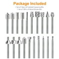 20pcs Wood Router Bits, Drill Bits Rotary Grinder Grinding, HSS Router