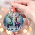 thumbnail image 4 of Colorful Reindeer Ornament, Winter Wonderland, Fantasy Deer Design, Holiday Ornament, Unique Christmas Gift, Animal Ornament, Holiday Keepsake, Xmas Tree Hanging Decoration, Season, 4 of 5