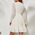 thumbnail image 1 of Vestido Con Cuello En V, Vestido De Primavera Y Verano, Color Puro Para Uso Diario Casual., 1 of 6