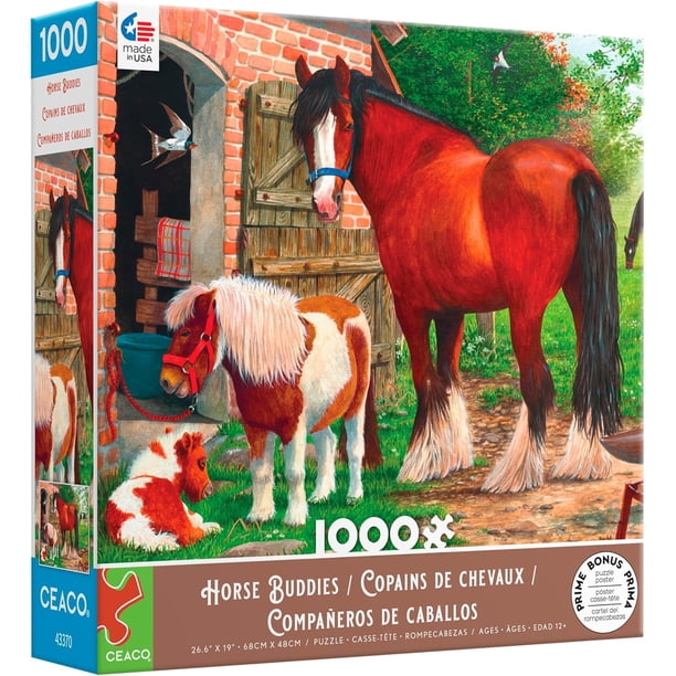 Rompecabezas Ceaco Horse Buddies 1000 Piezas 68x48 cm