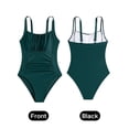 thumbnail image 7 of PPCHVOY Retro One Piece Swimsuit for Women Tummy Control Ruched Slimming Swimsuits with Adjustable Straps Vintage Front Push Up Halter Bathing Suit Modest Full Coverage Swimwear, 7 of 7