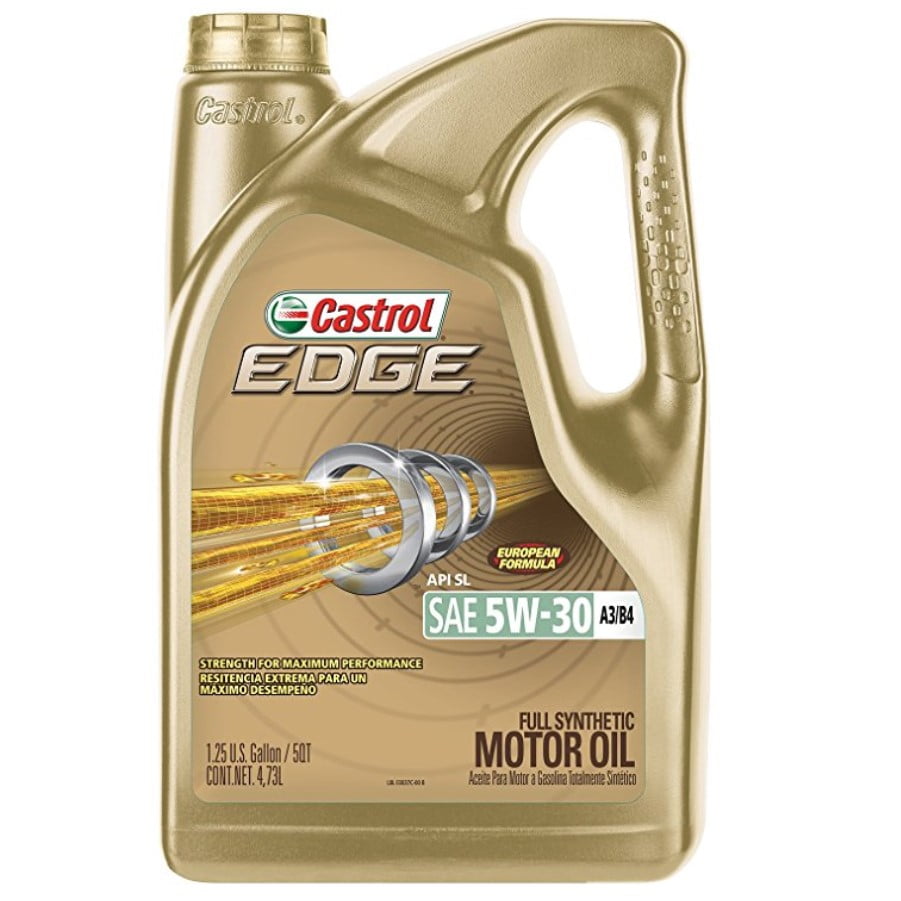 Castrol EDGE 5W-30 A3/B4 Full Synthetic Motor Oil, 5 QT - Walmart.com ...