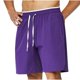 thumbnail image 1 of Puntoco Pantalones Cortos Deportivos Transpirables De Color Sólido Sueltos Casuales De Verano Para Hombres Púrpura Xxxxl,Pantalones Cortos Hombre, 1 of 4