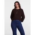 thumbnail image 2 of Scenario Women's Waffle Knit Crewneck Tee with Long Sleeves, Sizes XS-XXXL, 2 of 6