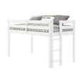thumbnail image 4 of Bedz King Contemporary Low Loft Twin Bed with End Ladder, White, 4 of 9