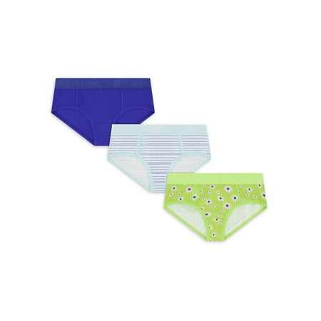 

No Boundaries Women s Sporty Cotton Hipster Panties 3-Pack