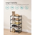 thumbnail image 4 of SONGMICS Shoe Rack, 4-Tier Shoe Organizer, Metal Storage Shelf, for 5-10 Pairs, Stackable, Garage, 11.8 x 16.7 x 28.4 Inches, Black, 4 of 8