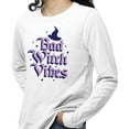thumbnail image 2 of Bad Witch Vibes Long Sleeve Shirt Unisex X-Large White, 2 of 5