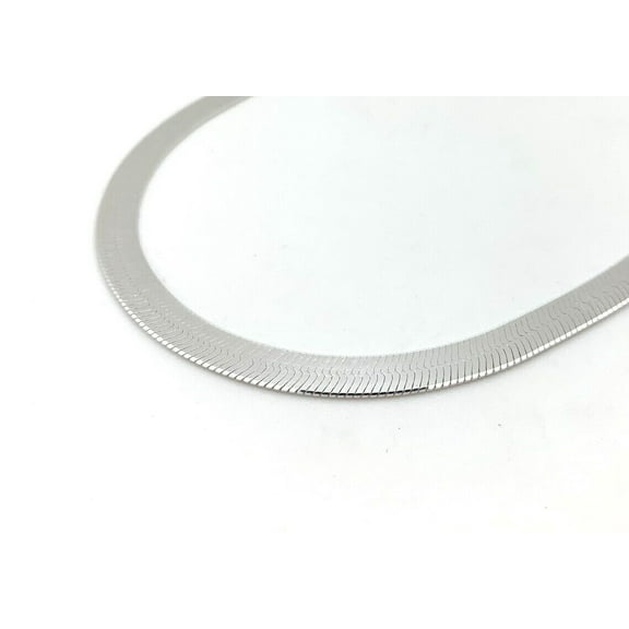 925 Sterling Silver 9mm Herringbone Necklace Italian Chain - All Sizes