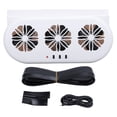 thumbnail image 2 of Ventilador de Refrigeración para Automóvil, Ventilador de Escape para Ventana SUV de 3 Orificios, Circulación Universal del Ventilador de Refrigeración para Automóvil con, 2 of 7
