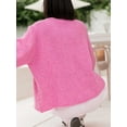 thumbnail image 3 of Gupgi Knitted Crop Cardigan for Women Short Sleeve Button Down Sweater Solid Color Ribbed Tops, 3 of 7