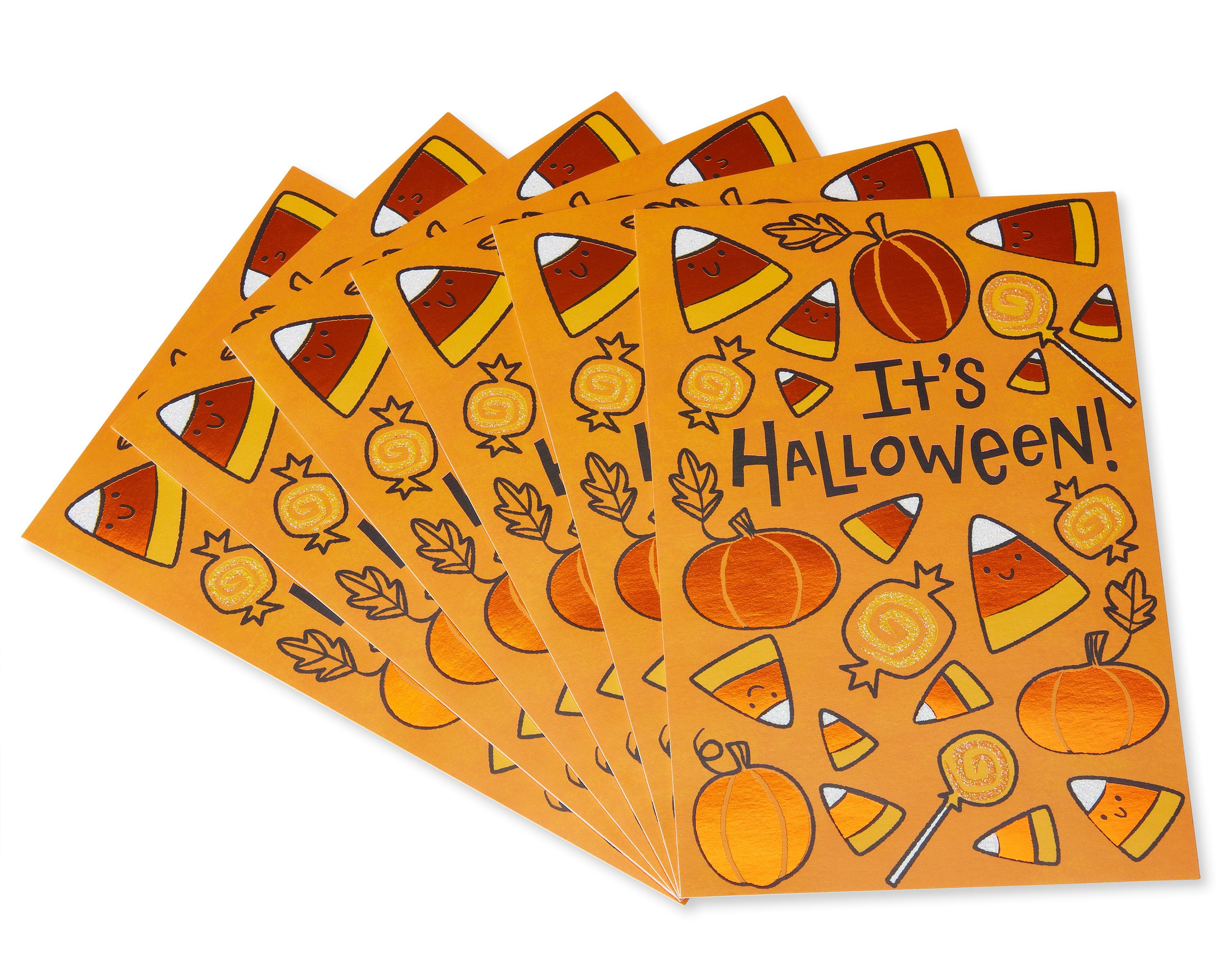 Candy Corn 8 Cards with Envelopes Hallmark Halloween Cards Assortment 