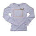 thumbnail image 1 of Funny Think Outside the Box Graphic Women's Long Sleeve Grey T-Shirt, 1 of 2