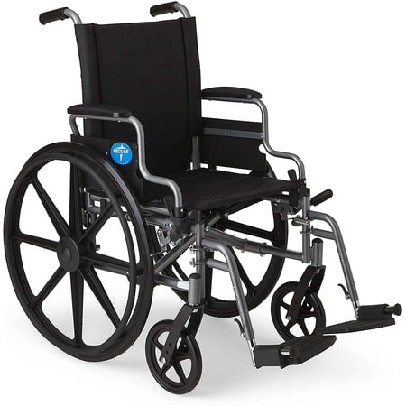 Medline K4 Lightweight Wheelchair With Removable Flip-Back Arms for Table or Desk, Swing