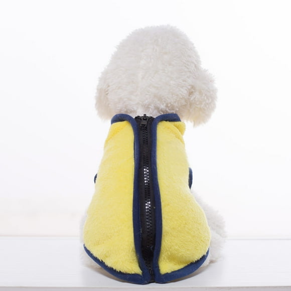 TopLLC Pet Dog Clothes Zipper Double Sided Plush Vest Jacket Sweater