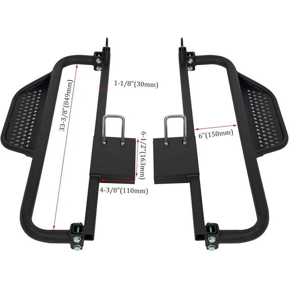 CCPAO Nerf Bars Running Boards Side Step Compatible with Club Car DS 1982-up Golf Cart Set of 2