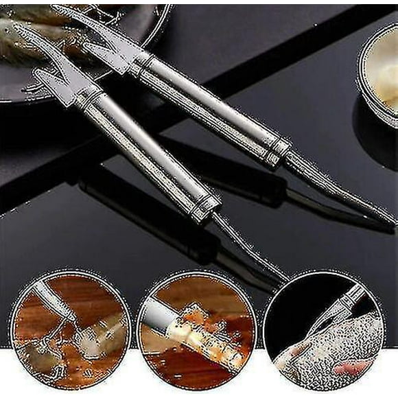 Shrimp Line Knife Shrimp Peeling Tools Stainless Steel Lobster Fish Cleaning Shrimp Intestines Device Shrimp Line Fish Maw Knife 5 In 1