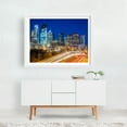 thumbnail image 2 of Downtown Philly - Philadelphia Pennsylvania Photography Cityscape Skyline Nightlife Architecture City Night Sky Modern Art White Framed Wall Art Print 8 x 10 inches, 2 of 3