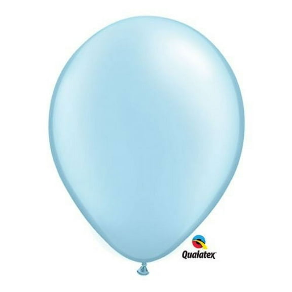 11" Pearl Light Blue Qualatex Balloons, 100 Pack
