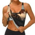 thumbnail image 4 of Lsque Sky Sunset Bronze Dragon Printed Women'S Sports Bra, Compression, Moisture Wicking, High-Impact Sports Bra For Women,Supportive sports bra-Medium, 4 of 9