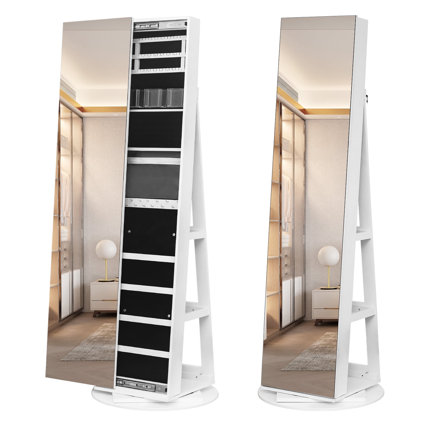 Walmart full length mirror with jewelry storage discount