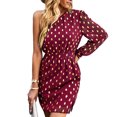 thumbnail image 1 of Vestido CasualVestido De ModaEleganteCon Un HombroManga LargaCon Lazo En La Cintura Para La Vida Diaria. ANGGREK Otros, 1 of 6