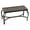 Bronze, variant on Mango Steam Free Standing Patio Garden Weave Bench, Metal Charcoal Black