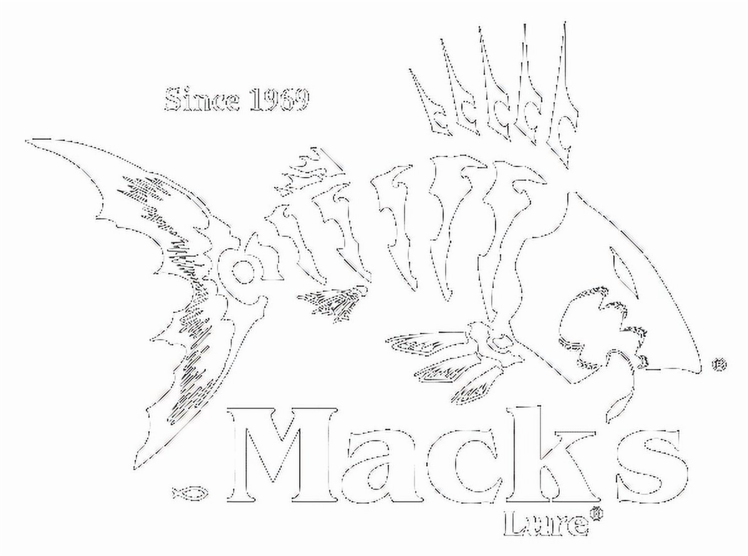 Mack's Lure Pee Wee Hoochie 36" 14lb mono Blue Spat Back Glow2 #4 hooks 1.5"
