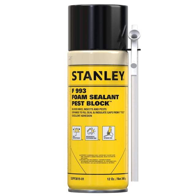 Spray sellador de espuma expansiva STANLEY F993, 355 ml, huecos y grietas