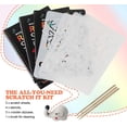 thumbnail image 4 of 3 Pack Rainbow Scratch Art Note Books Magic Scratch Off Paper Notebook Set for Kids Art and Craft Activity Book Black Sketch Doodle Pads with Painting Stencils for Party Favor Game Gift - -, 4 of 8